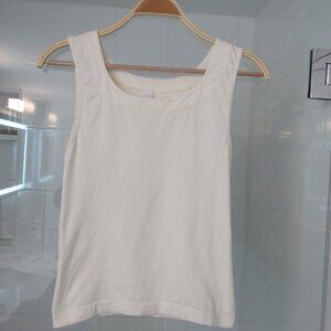 WOLFORD Ivory/ Cream White Stretch Sleeveless Top---Medium--Excellent Pre-owned